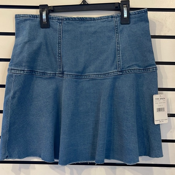 Free People Denim Mini Skirt - Picture 2 of 6